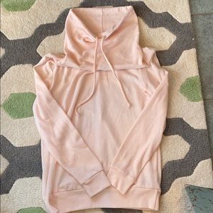 Pink soft Charlotte Russe funnel neck sweater